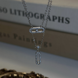 Silver Messka Kolye 2’li