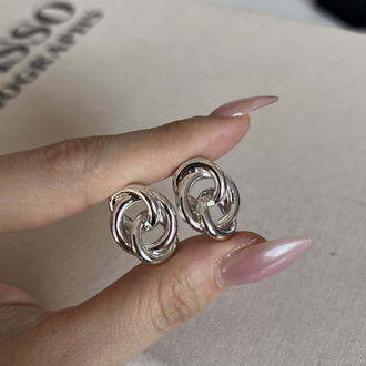Silver Düğüm Küpe 
