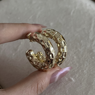 Gold Büyük Halka Küpe | xuping 
