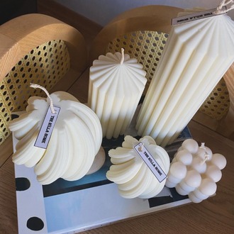5;li Doğal Dekoratif Mum Seti %100 Soya Wax