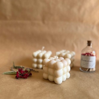 Bubble Model %100 Soya Mum Doğal Mum