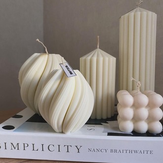 5;li Doğal Dekoratif Mum Seti %100 Soya Wax