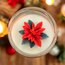 Poinsettia candle