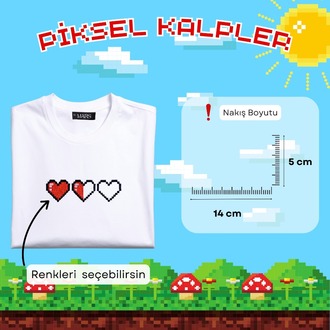 PİKSEL KALPLER Sweatshirt