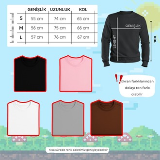 PİKSEL KALPLER Sweatshirt