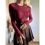 Oysho Kumaş Bordo Bluz