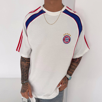 BAYERN MÜNİH RETRO OVERSİZE T-SHİRT BEYAZ