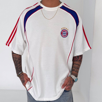BAYERN MÜNİH RETRO OVERSİZE T-SHİRT BEYAZ