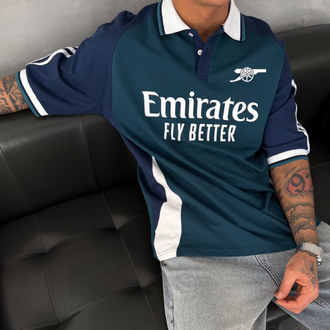 ARSENAL OVERSİZE POLO YAKA T-SHİRT / PETROL