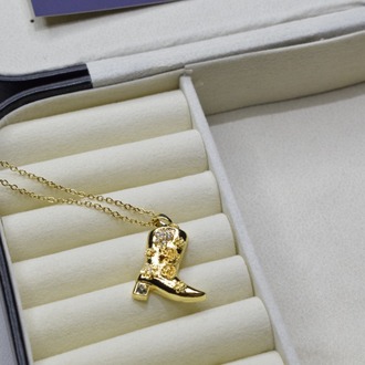 Kovboy Çizmesi Kolye Gold