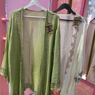 İthal işlemeli kimono
