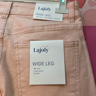 Taşlı wide leg jean