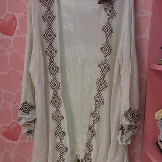İthal işlemeli kimono