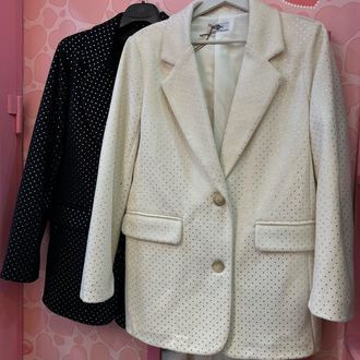 Parlak puanlı blazer