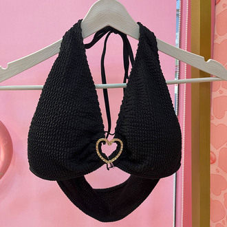 Kalp aksesuarlı bikini