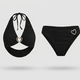Kalp aksesuarlı bikini