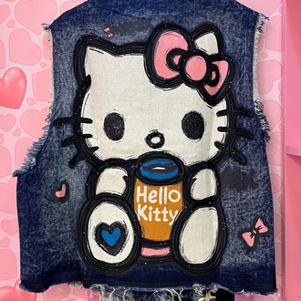 Tasarım hello kitty yelek 