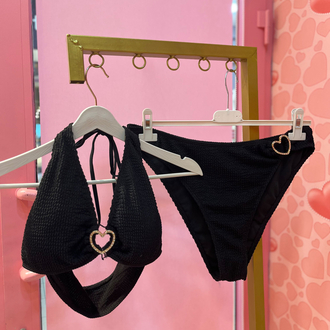 Kalp aksesuarlı bikini
