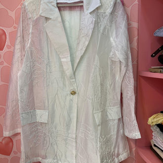 Nakışlı organze blazer