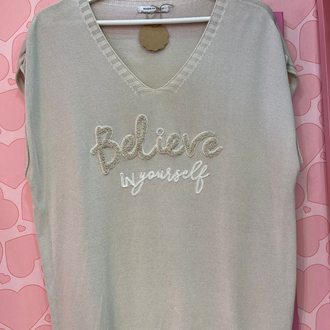 Believe in yourself yazılı triko