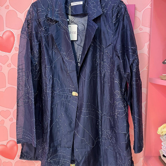 Nakışlı organze blazer