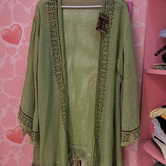 İthal işlemeli kimono
