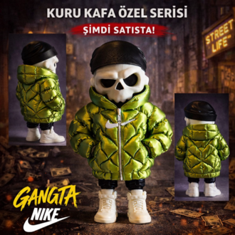 Kuru Kafa Gangsta Nike Bukalemun Yeşil-Gold | Özel Seri Koleksiyon Ürünü Oyuncak Figür