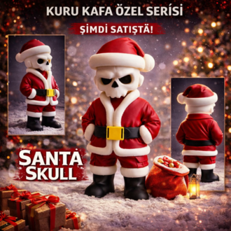 Kuru Kafa Santa Skul Özel Seri Kırmızı | Özel Seri Koleksiyon Ürünü Oyuncak Figür