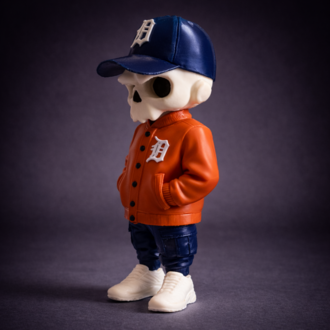 Kuru Kafa Old School Detroit Tigers Kombin Turuncu | Özel Seri Koleksiyon Ürünü Oyuncak Figür