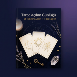 Tarot Açılım Günlüğü — 88 Rehberli Açılım + 11 Boş Şablon