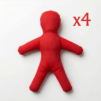 Kırmızı Voodoo Bebek Set ( 4 Adet )