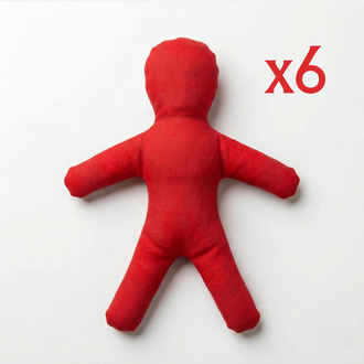 Kırmızı Renk Voodoo Bebek Set ( 6 Adet )