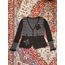 striped cardigan with flower details
