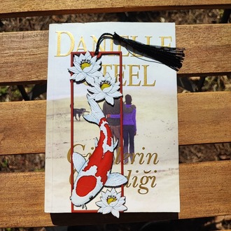 Tia Craft Koi Balığı ve Lotus Çiçeği Motifli 3D Kitap Ayracı Püsküllü Dekoratif Hediyelik