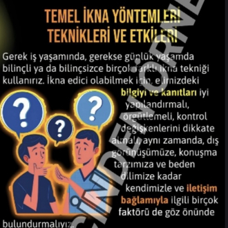 MANİPÜLASYON ETKENİ İKNA ETME SANATI