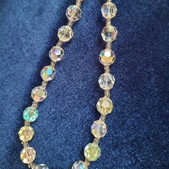 Vintage 1950s AURORA BOREALİS KRISTAL Kolye