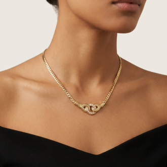 Vintage CHRISTIAN DIOR INFINITY Kolye- 1980s