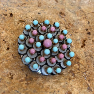 Vintage LOUIS ROUSSELET Broş  Forget-Me-Not Motif