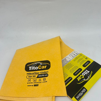 TitoCar Mikrofiber Güderi Bez Sarı 101 50x70 cm
