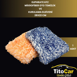 EUPHRATE KFZ MIKROFIBER OTO TEMIZLIK VE KURULAMA ELDiVENi 28X22 CM