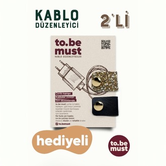 Tobemust 2'Lİ GOLD /SİYAH - Kablo Düzenleyici - 2 Adet - 