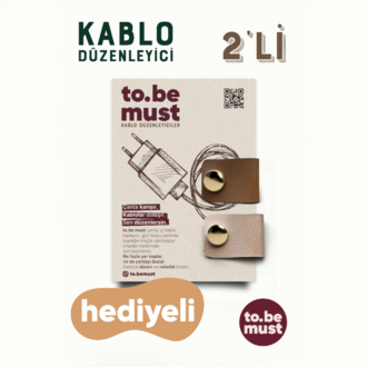 Tobemust 2'Lİ KREM /TABA - Kablo Düzenleyici - 2 Adet -