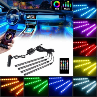 ARAÇ İÇİ AYAK ALTI SESE DUYARLI LED 12 LED 7 RENK ( 002614 )
