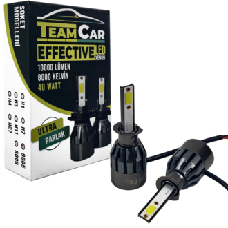 EFFECTIVE H1 LED XENON 12V-24V KISA FÜME COP 40W 10000LM 8000K