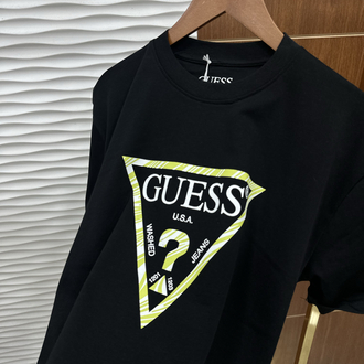 GUESS Baskılı İthal Siyah Tişört