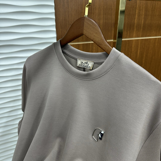 HERMES At Logo Detaylı Oysho Kumaş İthal Bej Tişört