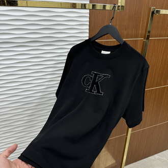 CK Pırlanta Detaylı İthal Siyah Tişört
