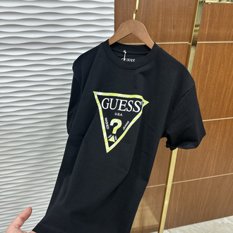 GUESS Baskılı İthal Siyah Tişört