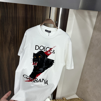 DOLCE GABANNA Flok Basklı İthal Beyaz Tişört