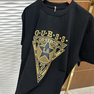 GUESS LA Baskı İthal Siyah Tişört